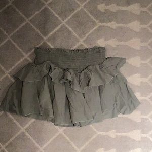 Katie J NYC Green Mini Bubble Skirt